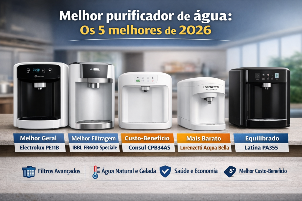 Melhor purificador de água: Os 5 melhores de 2026